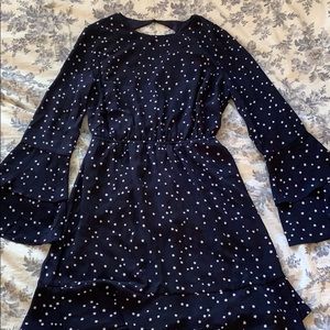 NWT Q&A Bethani Navy stars dress